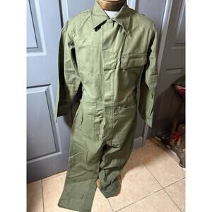 VTG US Military Utility OG Green Cotton Sateen Type I 1992 Mechanic Small